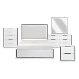 Lumin Pearl White 5pc Set (QB+NS+DR+MR+CH) from Homelegance - Luna Furniture
