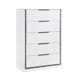 Lumin Pearl White 5pc Set (QB+NS+DR+MR+CH) from Homelegance - Luna Furniture