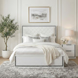 Lumin Pearl White Eastern King Bed from Homelegance - Luna Furniture