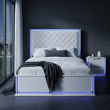 Lumin Pearl White Eastern King Bed from Homelegance - Luna Furniture