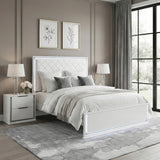 Lumin Pearl White 4pc Set (QB+NS+DR+MR) from Homelegance - Luna Furniture