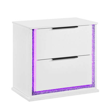 Lumin Pearl White Nightstand from Homelegance - Luna Furniture