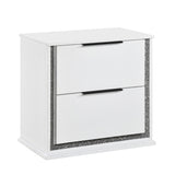 Lumin Pearl White Nightstand from Homelegance - Luna Furniture