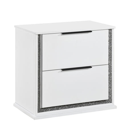 Lumin Pearl White Nightstand from Homelegance - Luna Furniture