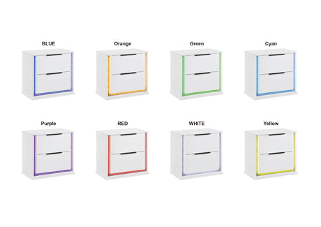 Lumin Pearl White Nightstand from Homelegance - Luna Furniture