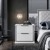 Lumin Pearl White Nightstand from Homelegance - Luna Furniture