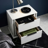 Lumin Pearl White Nightstand from Homelegance - Luna Furniture