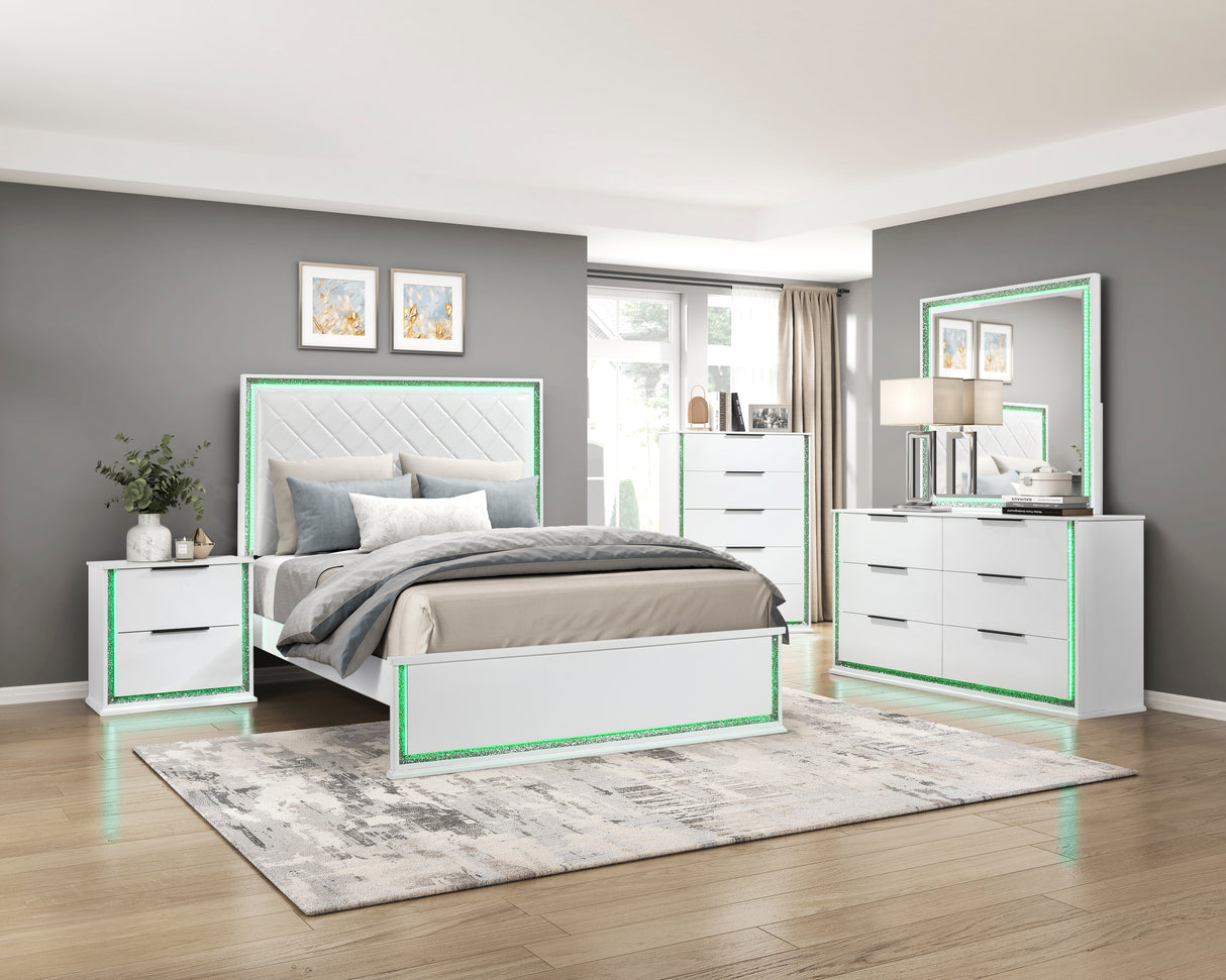 Lumin Pearl White Dresser from Homelegance - Luna Furniture