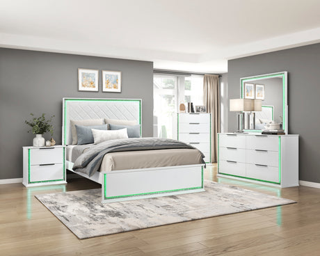 Lumin Pearl White Dresser from Homelegance - Luna Furniture