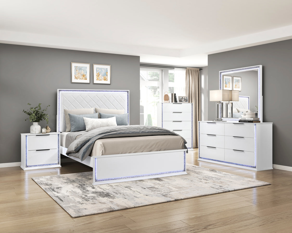 Lumin Pearl White Dresser from Homelegance - Luna Furniture