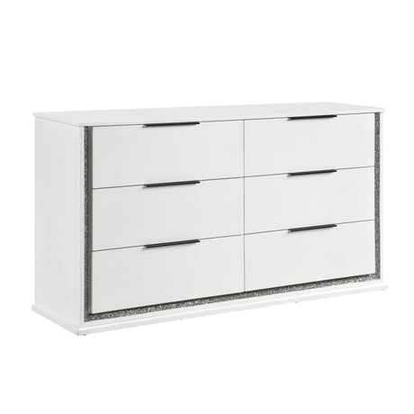 Lumin Pearl White Dresser from Homelegance - Luna Furniture