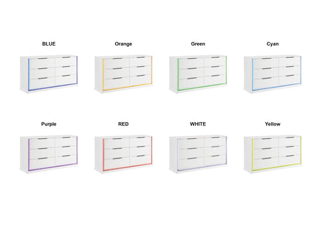 Lumin Pearl White Dresser from Homelegance - Luna Furniture