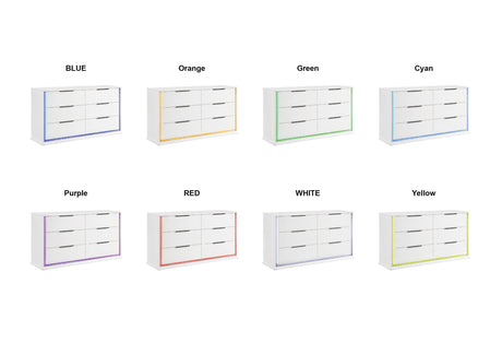 Lumin Pearl White LED Panel Bedroom Set from Homelegance - Luna Furniture