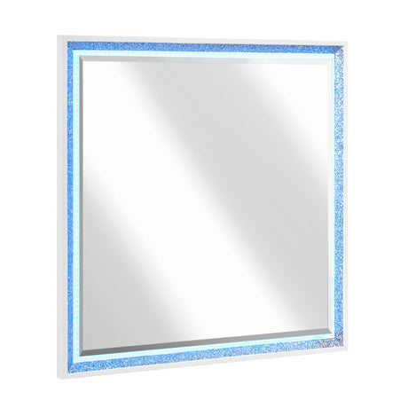 Lumin Pearl White Mirror from Homelegance - Luna Furniture