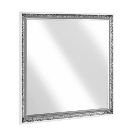 Lumin Pearl White Mirror from Homelegance - Luna Furniture