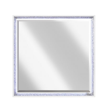 Lumin Pearl White Mirror from Homelegance - Luna Furniture