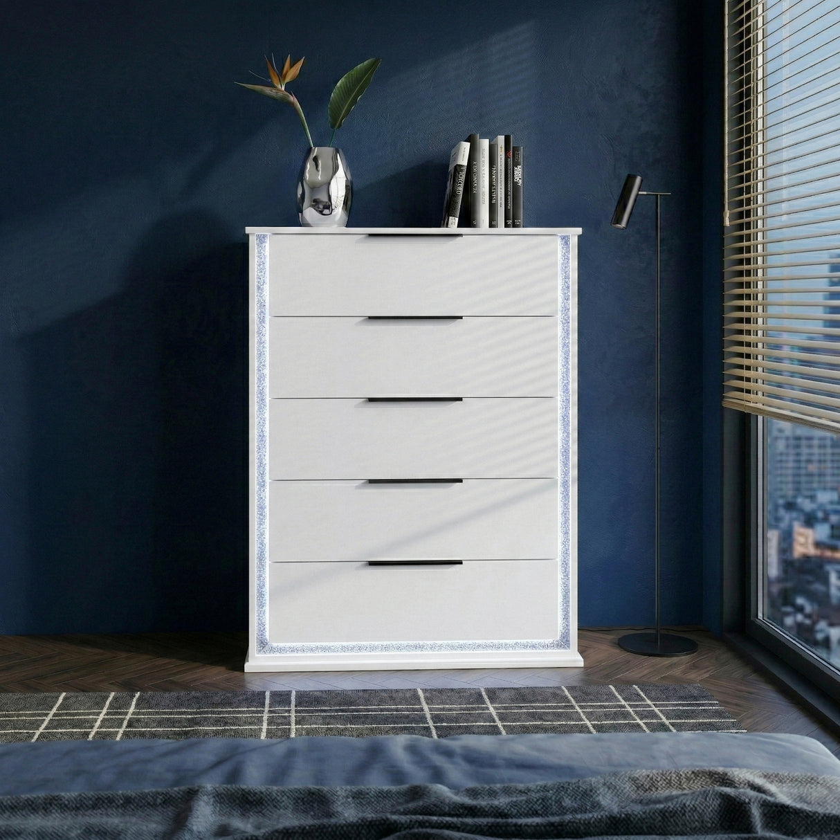 Lumin Pearl White Chest from Homelegance - Luna Furniture