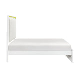 Lumin Pearl White LED Panel King Bed from Homelegance - Luna Furniture