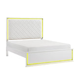 Lumin Pearl White LED Panel King Bed from Homelegance - Luna Furniture