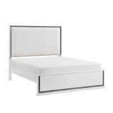 Lumin Pearl White LED Panel King Bed from Homelegance - Luna Furniture