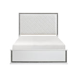 Lumin Pearl White LED Panel King Bed from Homelegance - Luna Furniture
