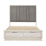 Noctis White/Light Gray 4pc Set (QB+NS+DR+MR) from Homelegance - Luna Furniture