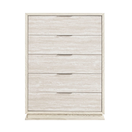 Noctis White/Light Gray 5pc Set (QB+NS+DR+MR+CH) from Homelegance - Luna Furniture