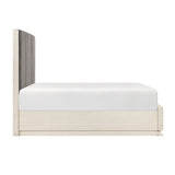 Noctis White/Light Gray California King Led Storage Platform Bed from Homelegance - Luna Furniture