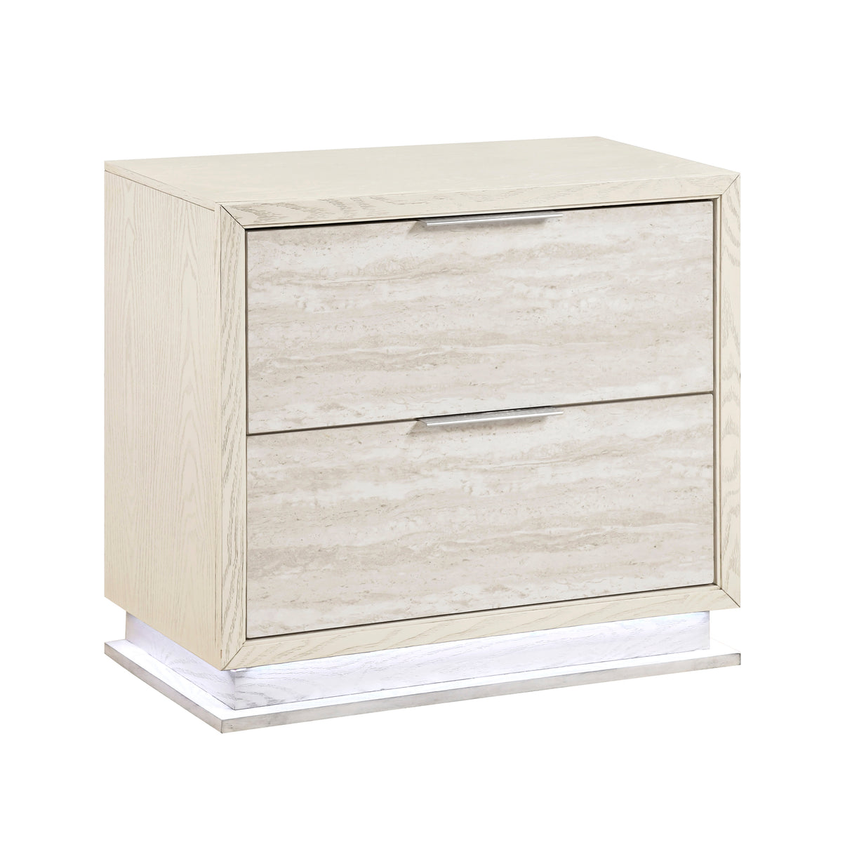 Noctis White/Light Gray Night Stand from Homelegance - Luna Furniture