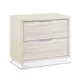 Noctis White/Light Gray Night Stand from Homelegance - Luna Furniture