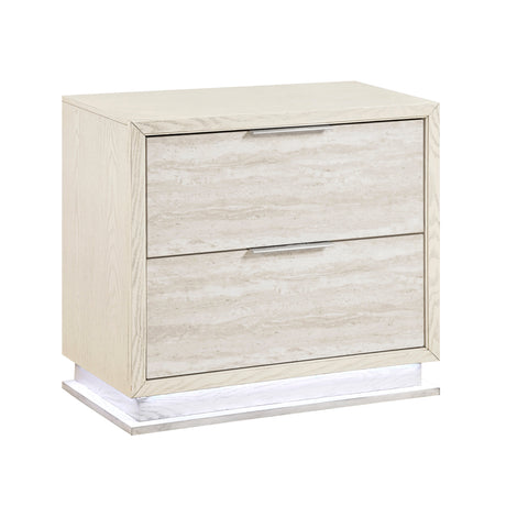 Noctis White/Light Gray Night Stand from Homelegance - Luna Furniture