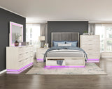 Noctis White/Light Gray Night Stand from Homelegance - Luna Furniture
