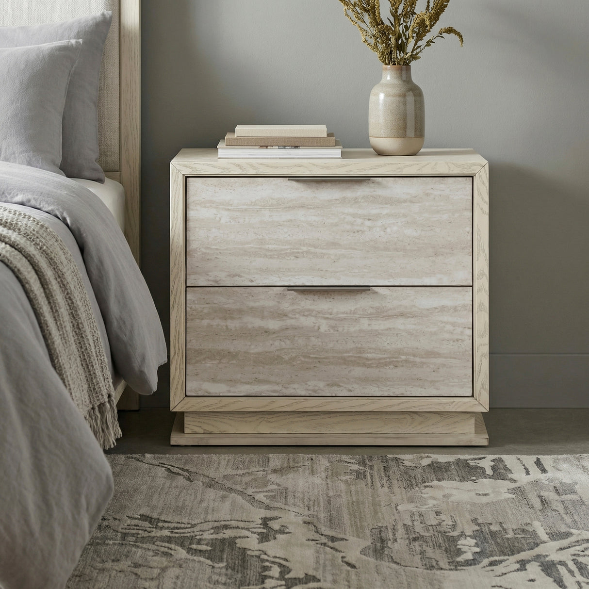 Noctis White/Light Gray Night Stand from Homelegance - Luna Furniture