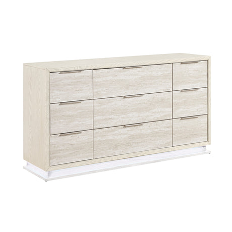 Noctis White/Light Gray Dresser from Homelegance - Luna Furniture