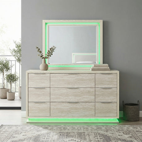Noctis White/Light Gray Mirror from Homelegance - Luna Furniture