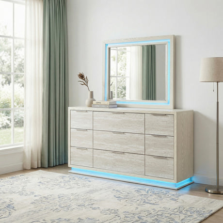Noctis White/Light Gray Mirror from Homelegance - Luna Furniture