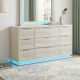 Noctis White/Light Gray Dresser from Homelegance - Luna Furniture
