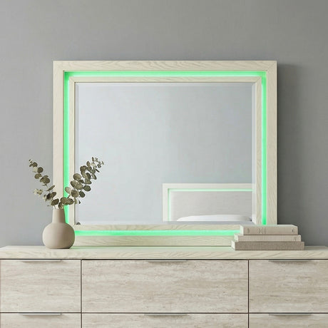 Noctis White/Light Gray Mirror from Homelegance - Luna Furniture