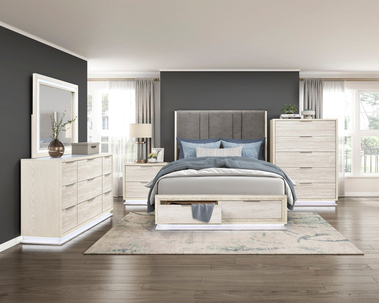 Noctis White/Light Gray Chest from Homelegance - Luna Furniture