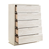 Noctis White/Light Gray 4pc Set (QB+NS+DR+MR) from Homelegance - Luna Furniture