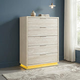 Noctis White/Light Gray Chest from Homelegance - Luna Furniture