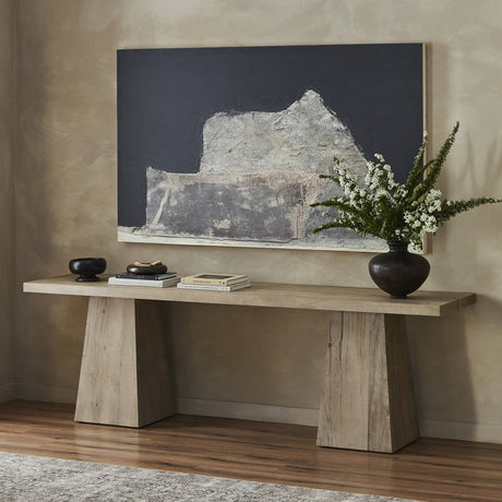 Atlas Console Table in Bleached Alder from Four Hands - Luna Furniture