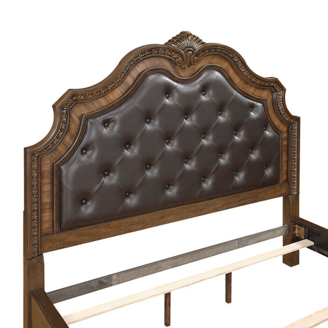 Everleigh Brown Queen Bed from Homelegance - Luna Furniture