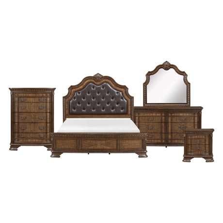 Everleigh Brown 5pc Set (QB+NS+DR+MR+CH) from Homelegance - Luna Furniture