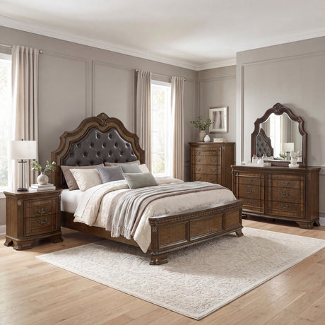 Everleigh Brown Eastern King Bed from Homelegance - Luna Furniture