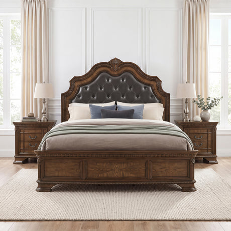 Everleigh Brown Eastern King Bed from Homelegance - Luna Furniture