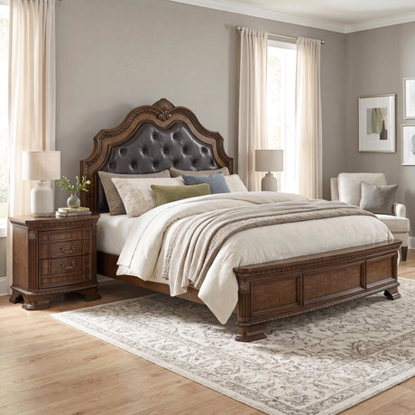 Everleigh Brown Eastern King Bed from Homelegance - Luna Furniture