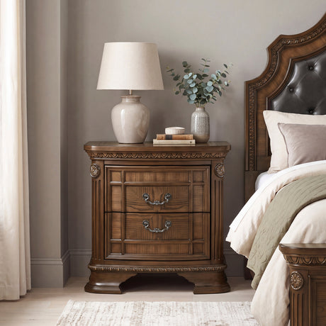 Everleigh Brown Nightstand from Homelegance - Luna Furniture