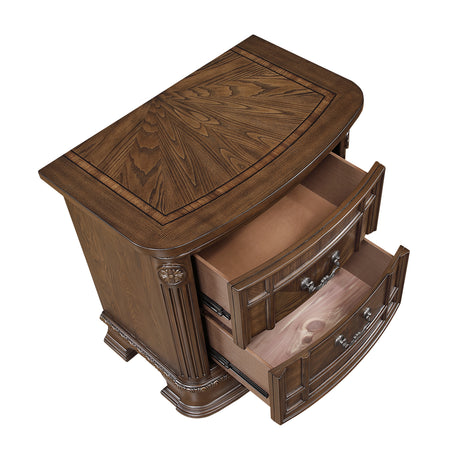 Everleigh Brown 4pc Set (QB+NS+DR+MR) from Homelegance - Luna Furniture