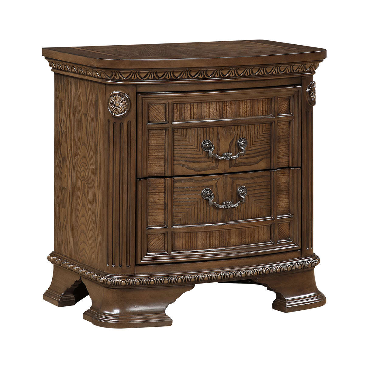 Everleigh Brown 4pc Set (QB+NS+DR+MR) from Homelegance - Luna Furniture